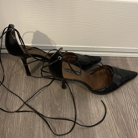 Enzo Angiolini Leather Strappy Pumps Size 9 - Picture 3 of 5